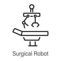 trendig kirurgisk robot vektor