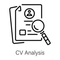 trendig CV analys vektor