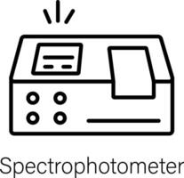 trendig spektrofotometer begrepp vektor