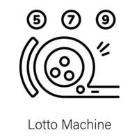 trendig lotto maskin vektor