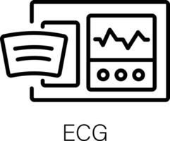 trendiga ecg -koncept vektor