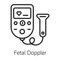 modisch fötal Doppler vektor