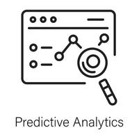 trendig prediktiv analys vektor