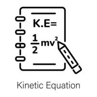 trendig kinetisk ekvation vektor