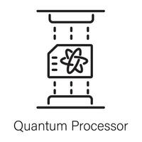 trendig kvant processor vektor