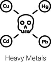 modisch schwer Metalle vektor
