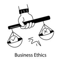 trendig företag etik vektor