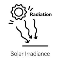 modisch Solar- Bestrahlungsstärke vektor