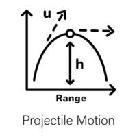 trendig projektil rörelse vektor