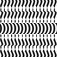 op Kunst Welle nahtlos Muster. Streifen Linien einfarbig Wellen optisch Illusion verzerrt Muster. vektor