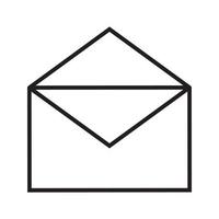 öppna brev linjär ikon. e-post tunn linje illustration. sms meddelande kontur symbol. vektor isolerade konturritning