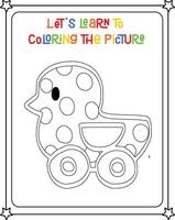 Zeichnung Vektor Färbung Buch Illustration Entenküken Spielzeuge