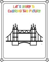 teckning vektor färg bok illustration bro