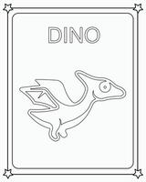 Zeichnung Vektor Färbung Buch Illustration Dino