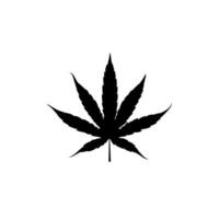 en cannabis blad på en vit yta. vektor