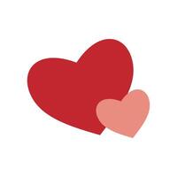 hjärta kärlek symbol ikon vektor illustration design grafisk platt stil röd och orange. Resurser grafisk ikon element design med de tema av symboler av kärlek och tillgivenhet