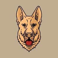 vektor ikon illustration av en hundar huvud