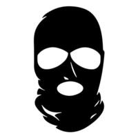 schwarz Terrorist Maske Symbol, Logo, Aufkleber Vektor Illustration