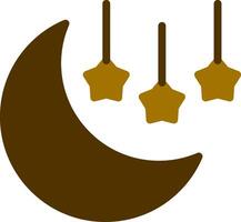 Mond und Sterne kreativ Symbol Design vektor