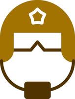 Polizei Helm kreativ Symbol Design vektor