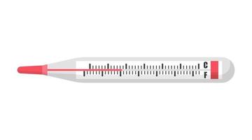 medicinsk utrustning alkoholfylld termometer. vektor