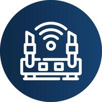 WLAN-Router kreatives Icon-Design vektor