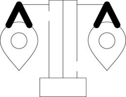 lokal Zoneneinteilung Gesetz kreativ Symbol Design vektor