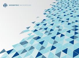 abstrakter blauer geometrischer Dreieckstruktur-Perspektivhintergrund vektor