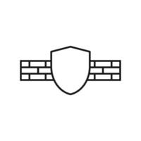 Firewall flaches Design Symbol Symbol vektor