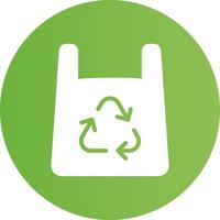 Recycling-Plastiktüte kreatives Icon-Design vektor