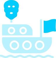 pirater fartyg kreativ ikon design vektor