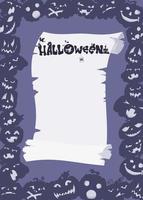 lila Halloween-Kürbis-Poster. Vektor-Lager neu vektor