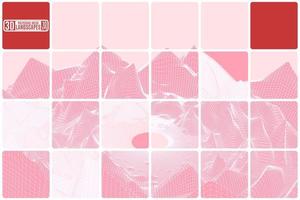 Raster Berglandschaft gekachelte rosa Abstraktion mit roten Einsätzen vektor