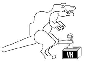 en resa in i virtuell verklighet med glasögon vektor