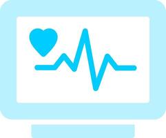 EKG-Monitor kreatives Icon-Design vektor