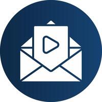 kreatives Icon-Design für Video-E-Mails vektor
