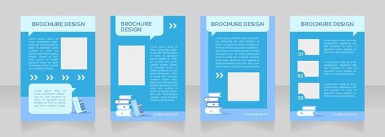 hemundervisning program tom broschyr layout design vektor