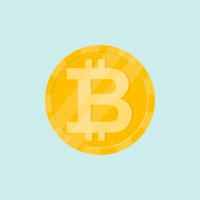 Golden bitcoin digital valuta. Penning och finans symbol för Cryptocurrency vektor