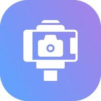 Selfie-Stick kreatives Icon-Design vektor