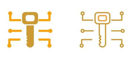 Vektorsymbol für elektronischen Schlüssel vektor