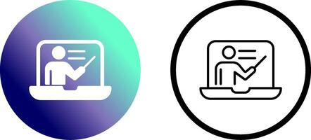Vektorsymbol für Online-Unterricht vektor