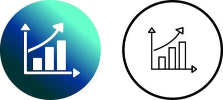 Vektorsymbol für steigende Statistiken vektor