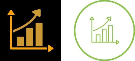 Vektorsymbol für steigende Statistiken vektor