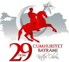 Turkiets nationella republikdag 29 oktober vektor