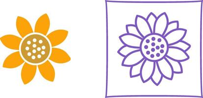 Symbol für Sonnenblumenvektor vektor