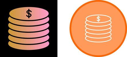 Vektorsymbol für Stapel von Münzen vektor