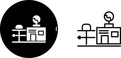 Wetterstation-Vektorsymbol vektor