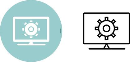Vektorsymbol für Computereinstellungen vektor