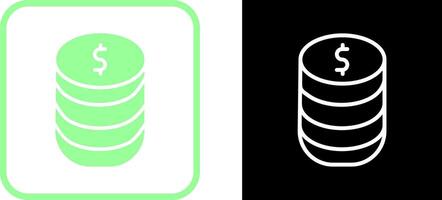Vektorsymbol für Stapel von Münzen vektor