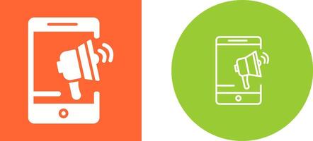 Vektorsymbol für mobile Werbung vektor